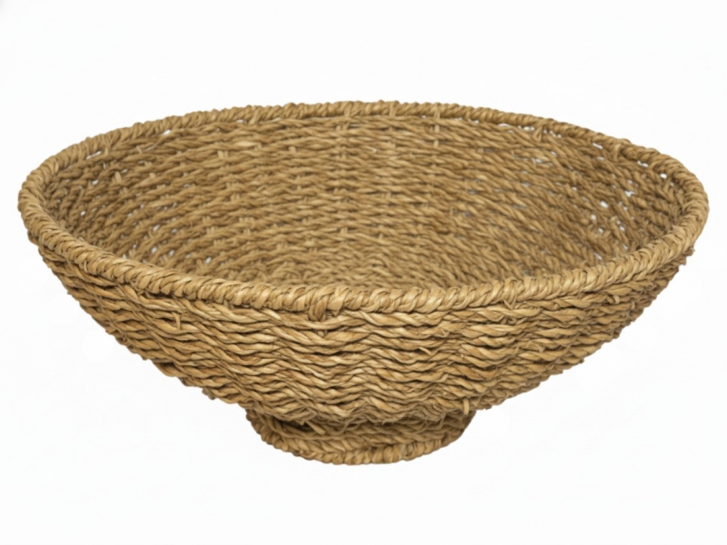 Hand-woven seagrass bowl